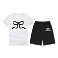 thumbnail image 5 of Gyexs Short Sets for Girls Size 3T-4T Fashion Cool Bowknot Printed Design Oversized Pullover Tops Shorts 2 Piece Outfits Spring Summer Clothes A01-WH1 3-4 Years, 5 of 5