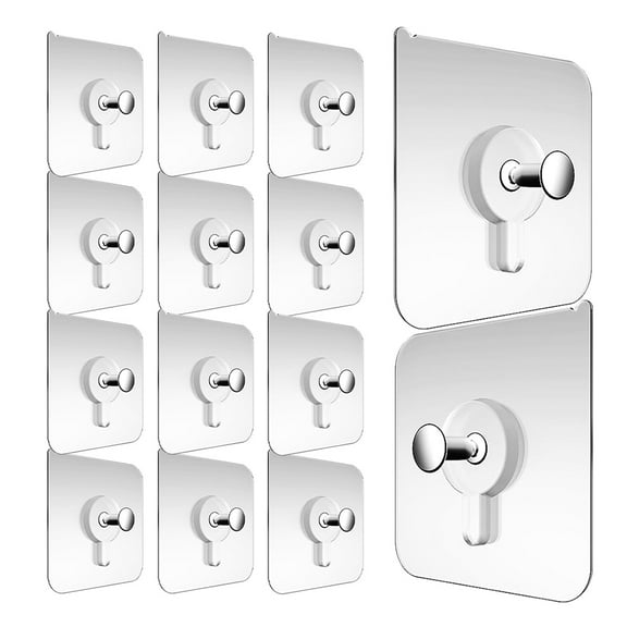 OUNONA 30-Pack Adhesive Wall Hooks for Picture Frames, Strong Sticker Mounts for Hanging Decor and Home Organization