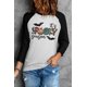 thumbnail image 1 of ABPHQTO Camiseta negra de manga larga con estampado gráfico espeluznante para mujer, 1 of 5