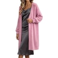 thumbnail image 3 of Gamivast Long Cardigan Sweaters for Women Plus Size Fuzzy Open Front Duster Coat Soft Fluffy Knit Outerwear Long Sleeve Casual Loungewear Cozy Cover Up for Fall Winter, 3 of 6