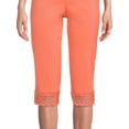 thumbnail image 4 of Real Size Women's 19" Pull On Crochet Stretch Capri, 4 of 5