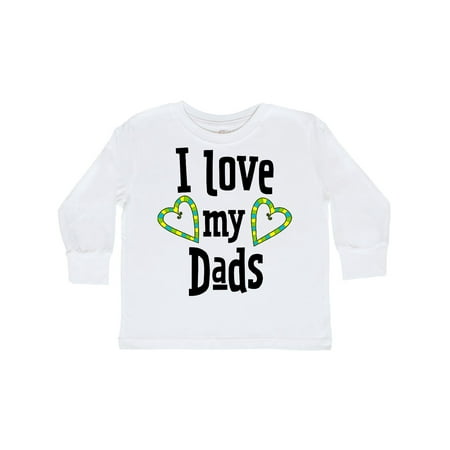 

Inktastic I Love my Dads- hearts Gift Toddler Boy or Toddler Girl Long Sleeve T-Shirt