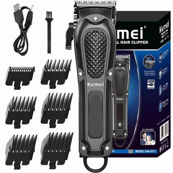 Kemei Kemei Km-1071 Electric Hair Clipper Ubs Rechargeable Cordless Beard Trimmer Men Powerful Electric Hair Clipper Trimming Tool Trimmer Shaver Haircut Machine