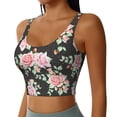 thumbnail image 2 of Naloa Rose Flowers Sports Bras for Women, High Support Bra with Removable Pads, Comfortable - Small, 2 of 9