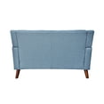 thumbnail image 7 of Noble House Laiah Mid Century Modern Fabric Tufted Loveseat, Blue, 7 of 7