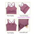 thumbnail image 3 of Womens Sports Bra Crop Top Camisole Bras Sling Tube Top Vest Longline Padded Comfortable Sling Tube Top Vest Gym, 3 of 6