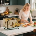 thumbnail image 4 of Renewold Toaster Oven Cover Stain-Resistant Air Fryer Smart Oven Protector with Storage Pockets Easy Clean Kitchen Appliance Accessories, 18.5 x 14.5 x 9 Inches, Sunflower Butterfly Retro, 4 of 7