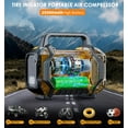 thumbnail image 2 of Compresor de aire portátil con inflador de neumáticos, 150 psi, 12 V, inalámbrico, 2 of 9