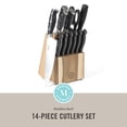 thumbnail image 4 of Martha Stewart  Stainless Steel 14 Pc Cutlery and Knife Block Set Black - 14 pc, 4 of 11