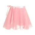thumbnail image 4 of TiaoBug Kids Girls 2Pcs Ballet Dance Outfits Short Sleeve Leotard with A-Line Wrap Skirt Dancewear 2-14, 4 of 6
