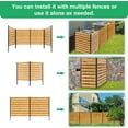 thumbnail image 2 of Slsy Air Conditioner Fence, 2-Panel Pool Equipment Enclosure, 38" W x 42" H Privacy Screens Fence Panels with Metal Stakes, Wood Trash Can Fence Privacy Fence Panel for Outside, 2 of 8