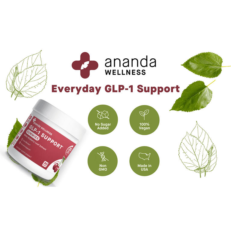 glp 1 gummies Ananda Wellness GLP-1 Support Gummies, Cherry Flavor, Zero Sugar, Carb &  Glucose Metabolism Support, 30 Ct