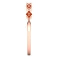 thumbnail image 4 of 0.1 ct Brilliant Round Cut Simulated Red Diamond 18K Rose Gold Stackable Band SZ 3.5, 4 of 6