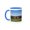Blue/White, variant on 3drose, Town Peacham, Northeast Kingdom, Vermont, Usa - Us46 Wbi0026 - Walter Bibikow, 11oz Two-tone Yellow Mug