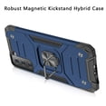 thumbnail image 3 of Phone Case for Samsung Galaxy S22+ Plus Armor Hybrid with Ring Holder Kickstand Shockproof Heavy-Duty Durable Rugged Dual Layer Cover for Galaxy S22 Plus - Blue, 3 of 9