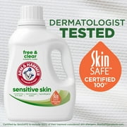ARM & HAMMER Sensitive Skin Free & Clear Liquid Laundry Detergent Soap, 105 fl oz, 105 Loads