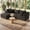 Black, variant on 104 Inch Corduroy Boneless Couches,L-Shaped Modular Sectional Sofa with Removable Ottoman and Deep Seat,No Assembly Required,Black