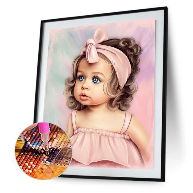 Diamante pintura 5D niña DIY completo redondo taladro mosaico imagen manualidades artes Likrtyny Oficina Multiescena Multifunción