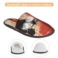 thumbnail image 3 of Fotbe Silhouette Trumpet Red Art Pantuflas Peludas para Mujer con Estampado, Zapatillas de Peluche, Zapatos de Invierno para Casa, Uso Interior y Exterior-Medium, 3 of 8