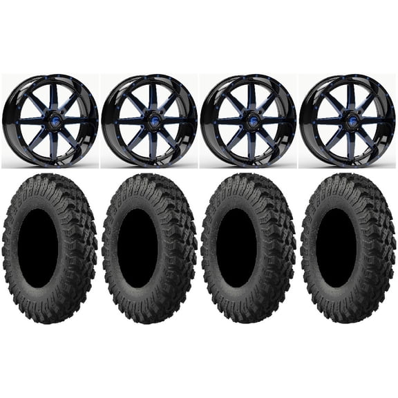 Fuel Maverick Blue 22" Wheels 35" MotoRally Tires Polaris RZR XP 1000 / PRO XP / Ranger XP 900/1000