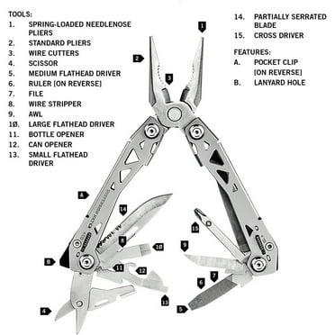 Birthday Gifts for Men!Camping Gear,Leatherman Multi-Tool,Suspension-NXT 15-in-1 EDC Multi tool with Pocket Knife,Needle Nose Pliers and Wire Stripper Tools,Gifts for Men,Survival and Camping Gear