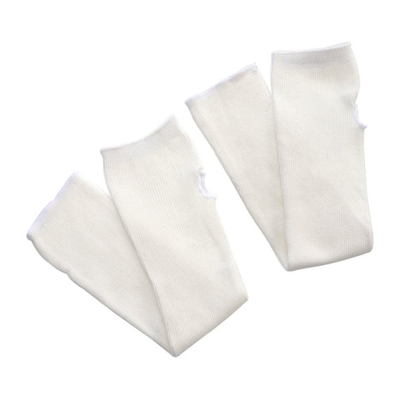 NUOLUX 1 Pair Arm Warmers White Cotton Knitting Texture Warm Keeping For Women Winter Activities