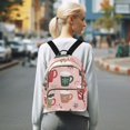 thumbnail image 7 of FORMRS Mini Backpack Purse for Women Quilted Travel Daypack Casual Shoulder Bag, Brown Christmas Cups, 7 of 7
