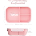 thumbnail image 4 of Lonchera Niño, Lonchera Bento Box para Niños de 3 Compartimentos con Cubiertos Portatiles, Tupper para Lunch Sellado Hermético Antiderrames, Contenedor de Bocadillos de Frutas para Picnic Escolar, 4 of 4