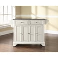thumbnail image 3 of Crosley Furniture LaFayette Wood Kitchen Island in White & Gray, 3 of 6