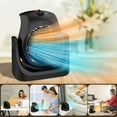 thumbnail image 7 of Portable 2 in 1 Heater and Air Circulator Fan, 1500W Ceramic Heating with Cooling Modes, Adjustable 45° Angle, Quiet Operation for Home Office Study Room, Black, 7 of 7