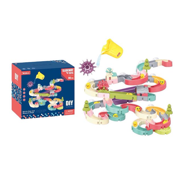 Baño DIY Orbital Ensamblada Patito Deslizante Juguete para Ducha Baño para (86 Uds)