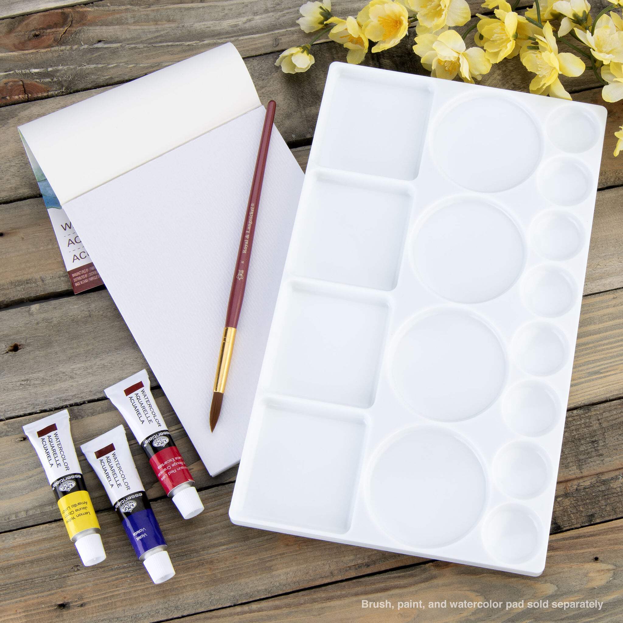 Palette D'artiste Pliable Royal & Langnickel – 12,7 X 25,4 Cm, En Résine Plastique Résistante
