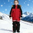 thumbnail image 6 of UQJfacai Kids Snow Suit Boys Girls Waterproof Insulated Winter Outdoor Hooded Overalls Snowboarding One Piece Ski Suit 1-15 Years, 6 of 9