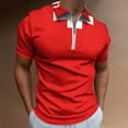 thumbnail image 2 of LIFEGUARD RED CROSS Men Zipper T-shirt Summer Casual Short Sleeve T-shirt Top, 2 of 7
