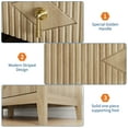 thumbnail image 4 of Modern Fluted Dresser - 42.9" Tall 5-Drawer Chest with Metal Handles, wood color, 4 of 7