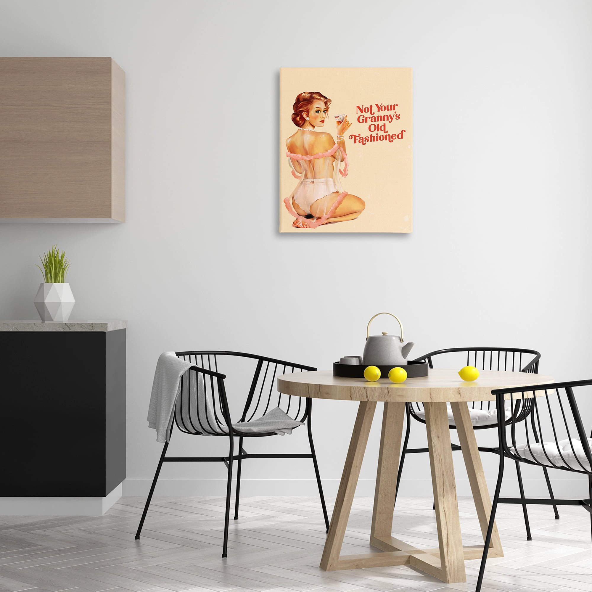 Stupell Industries Not Your Granny's Old Fashioned People Painting Wrapped Canvas Art Print Wall Art, 24 x 30