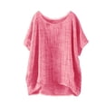 thumbnail image 6 of Womens Plus Size Tops Loose Button Shirt Top Stand Solid Color Sleeve Collar Casual Women's Shirt Women's Shirt, 6 of 6