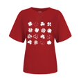 thumbnail image 4 of Pxiakgy Vente Chaude! T-Shirt Trèfle de la Saint-Patrick pour Femmes Chanceux Irlandais Manches Courtes T-Shirt Graphique Trèfle Mode Décontractée Imprimé Amour Col Rond Manches Courtes T-Shirt, 4 of 4