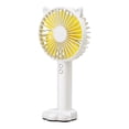 thumbnail image 1 of Kearding Ventilador de mano pequeño recargable por USB, dispositivo de refrigeración ajustable silencioso con luz LED, trabajo, estudio, oficina, mesita Electrodomésticos Blanco Kearding HA060745-01B, 1 of 6