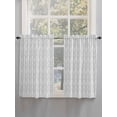 thumbnail image 3 of Tier Curtains 45 Inches Long, Black Striped Window Treatment Curtain Drapes, Modern Abstract Art Geometric Window Half Privacy Curtains for Bedroom Bathroom, 42"x45", 2 Panels, 3 of 7