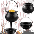 thumbnail image 5 of 12Pcs Mini Black Cauldron with Handle Halloween Witch Pot Candy Holder for, 5 of 6