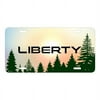 Jeep Liberty Green Forrest Sillhouette Graphic Special Aluminum Metal License Plate