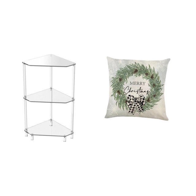 Juego De Mesa Auxiliar De Esquina Moderna Y Funda De Almohada Navideña Para El Hogar, La Cocina, La Sala De Estar, El Baño, La Oficina, El Sofá, El Coche, Decoración
