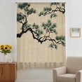 thumbnail image 2 of Teal Pine Tree Sheer Curtains 45 Inches Long, Farmhouse Botanical Country Rustic Light Filering Curtains, Breathable Simi Curtain Privacy Drapes for Kitchen Bathroom Small Window Treatment, 2 of 9