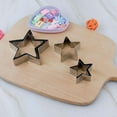thumbnail image 3 of Juego de cortadores de galletas de estrella de 6 piezas, cortador de estrella de cinco puntas de acero inoxidable, cortador de galletas en forma de estrella, moldes para galletas, 3 of 5