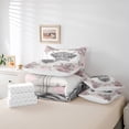 thumbnail image 5 of Homewish Cartoon Cow Animal Bedding Comforter Set 7 Pieces, Rustic Farmhouse Full Bedding Set, Vintage Fashion Rose Reversible Fitted Sheet Flat Sheet, Luxury Bedroom Decor, 5 of 7