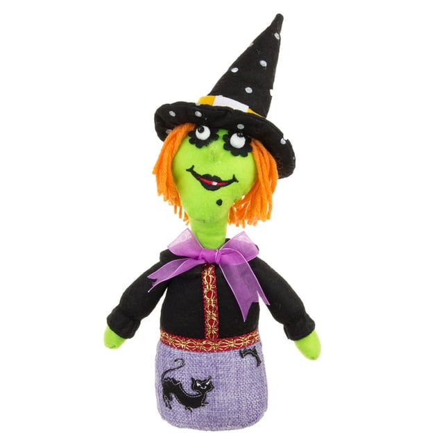 Halloween Decorations Set Witch Pumpkin Tabletop Figurines Cute Desktop For Home Party