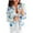 Blue, variant on IROINNID Women's Casual Short Jacket Graphic Prints Jacket Long Sleeve Outwear, White