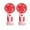 Red, variant on Summer Savings! LHNFT 2 Pack Mini Handheld Fan, USB Rechargeable Cartoon Strawberry Look Portable Fan with Removable Base for Home Office Outdoor