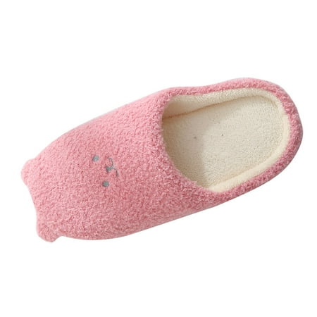 

nsendm Boot Slippers for Women Indoor Slip-On Shoes Indoor Casual Bear Snow Slippers House Non Slip Slippers Women Shoes Red 8.5